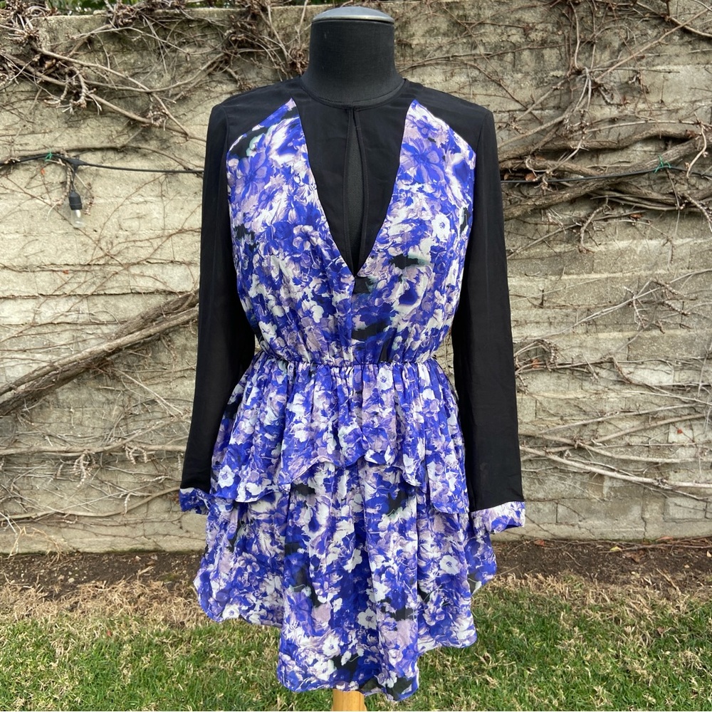 Designer Robert Rodriguez Silk Tiered Ruffle Dress Size 2